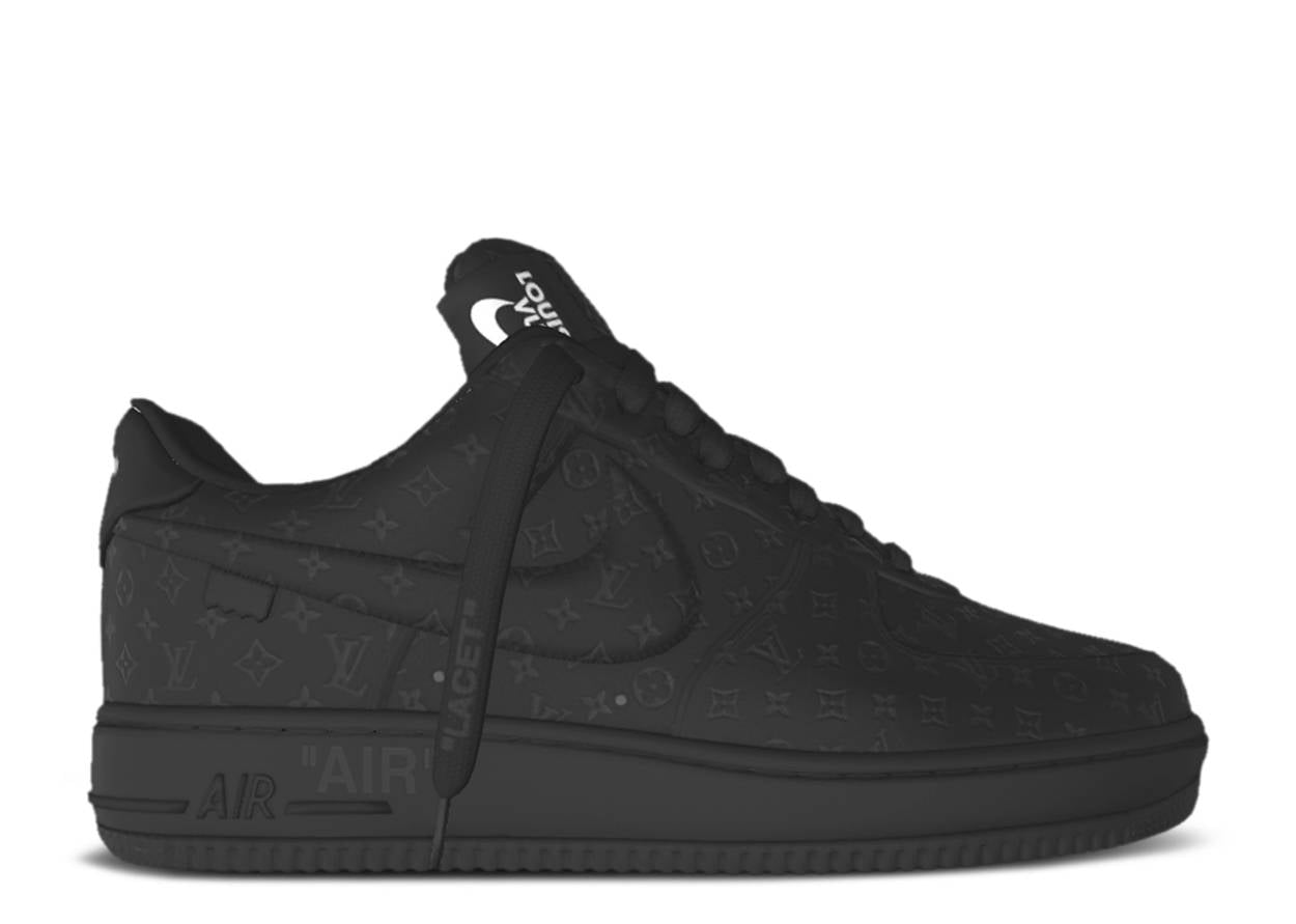 Nike Air Force 1 x Louis Vuitton 'Triple Black